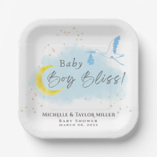 Gouden Starlit Baby Boy Bliss Stork Special Delive Papieren Bordje