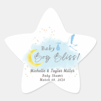 Gouden Starlit Baby Boy Bliss Stork Special Delive Ster Sticker