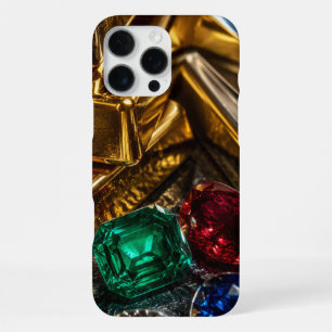 gouden staven edelstenen iPhone 16 pro max hoesje