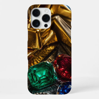 gouden staven edelstenen iPhone 16 pro max hoesje