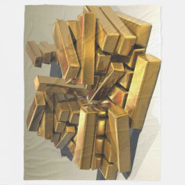 GOUDEN STAVEN FLEECE DEKEN