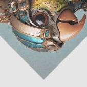  gouden steampunk papegaai tissuepapier (Detail)