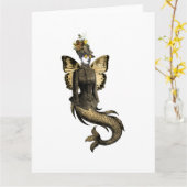 Gouden SteamPunk Serie Ontwerp 7  Kaart (Gele Bloem)