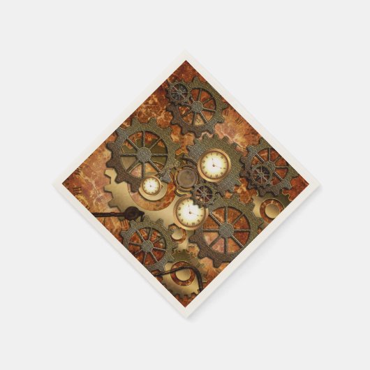 Gouden steampunk servet (Hoek)