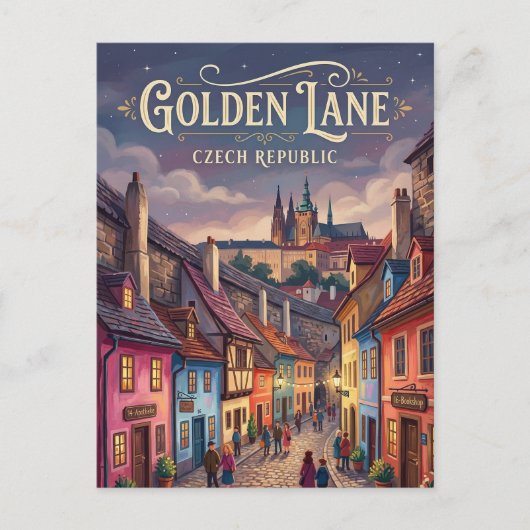 Gouden Steegje Tsjechië Briefkaart (Voorkant)