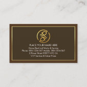 Gouden stekkers op Brown Layers Gold Lijst Visitekaartje (Achterkant)