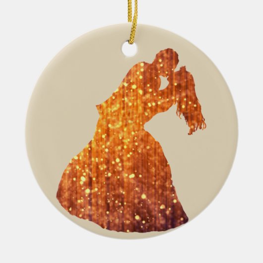 Gouden stel, kus, romantiek ornament (Voorkant)