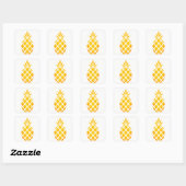Gouden stencil Hawaïaanse ananas Vierkante Sticker (Vel)