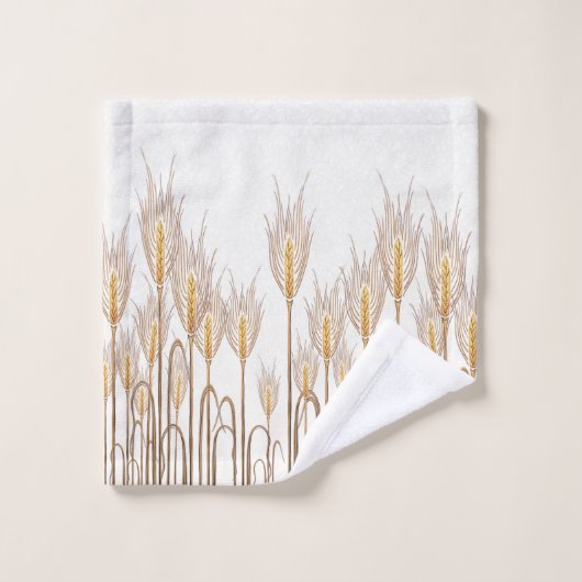 Gouden stengels van tarwe elegante boerderij bad handdoek (Wasdoekje)