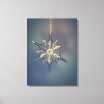 Gouden Ster 18" * 24" opgespannen canvasprint