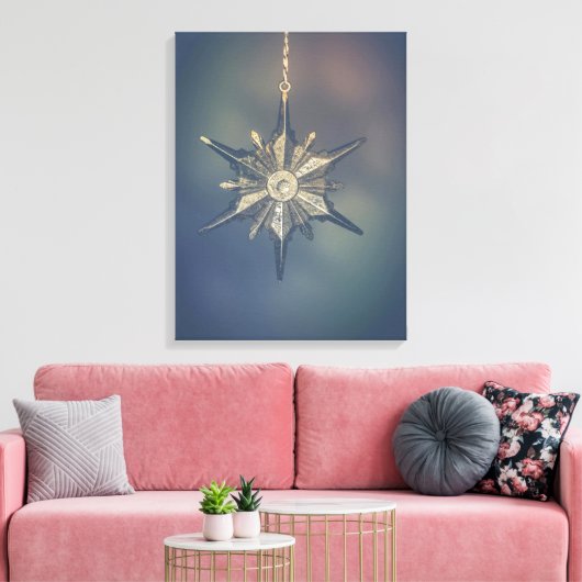 Gouden Ster 18" * 24" Uitgestrekte Canvas Print (Insitu (Woonkamer))