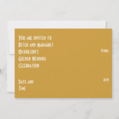 Gouden Ster '50' jubileum uitnodiging goud (Achterkant)