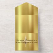 Gouden ster all in one uitnodiging (Binnen)