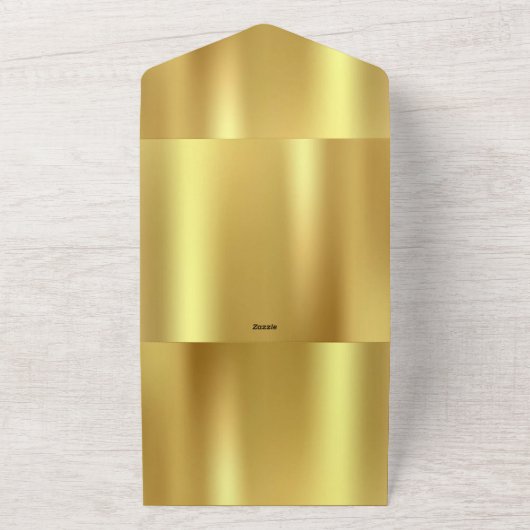 Gouden ster all in one uitnodiging (Buitenkant)