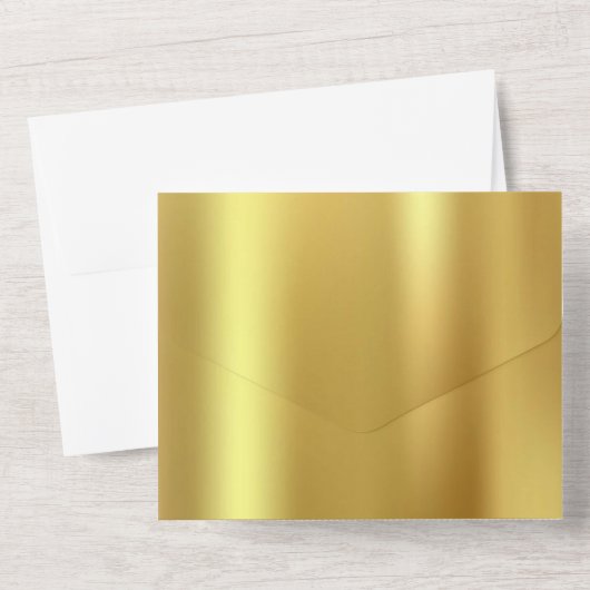 Gouden ster all in one uitnodiging (Achterkant)