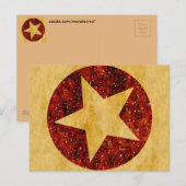 Gouden Ster Briefkaart (Voorkant / Achterkant)