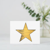 Gouden Ster Briefkaart (Staand voorkant)