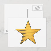 Gouden Ster Briefkaart (Voorkant / Achterkant)