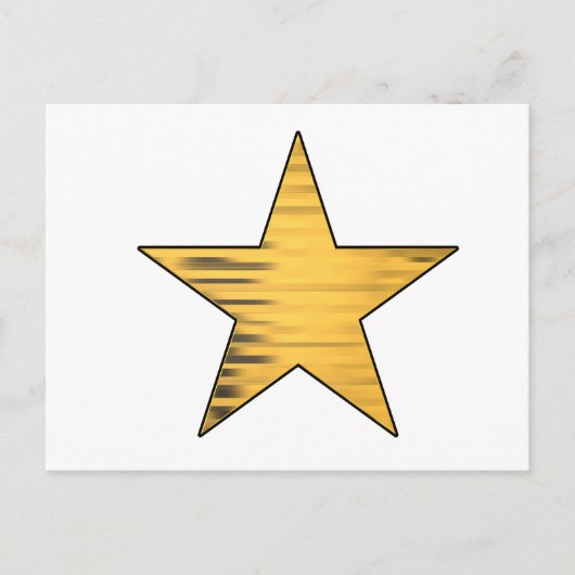 Gouden Ster Briefkaart (Voorkant)