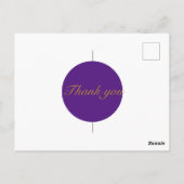 Gouden ster dank u briefkaart (Achterkant)