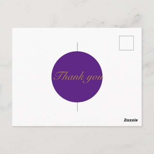 Gouden ster dank u briefkaart (Achterkant)