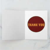 Gouden ster dank u gevouwen kaarten (Binnen)