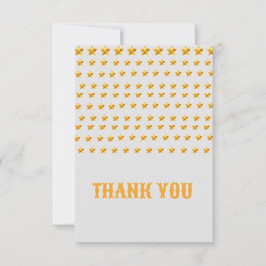 Gouden ster dank u platte kaarten (Voorkant)