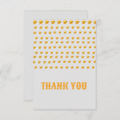 Gouden ster dank u platte kaarten (Voorkant / Achterkant)