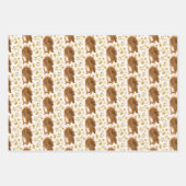 gouden ster-eekhoorn inpakpapier vel (Voorkant 2)