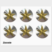 Gouden ster en zilveren Stickers (Vel)