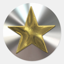 Gouden ster en zilveren Stickers