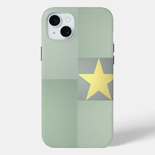 Gouden Ster Excellence Elegant Getextureerd Salie  Case-Mate iPhone Case (Achterkant)