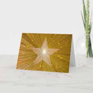 Gouden Ster 'Gefeliciteerd!' wenskaart Feestdagen Kaart