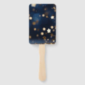 Gouden Ster Glitter Handwaaier (Achterkant)