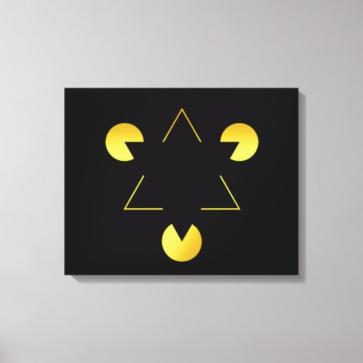 Gouden Ster illusie  Canvas Afdruk (Voorkant)