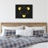 Gouden Ster illusie  Canvas Afdruk (Insitu (Slaapkamer))