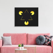 Gouden Ster illusie  Canvas Afdruk (Insitu (Woonkamer))