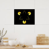 Gouden Ster-illusie Poster (Keuken)