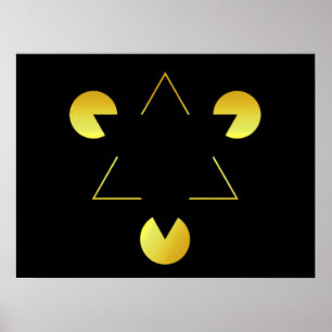 Gouden Ster-illusie Poster