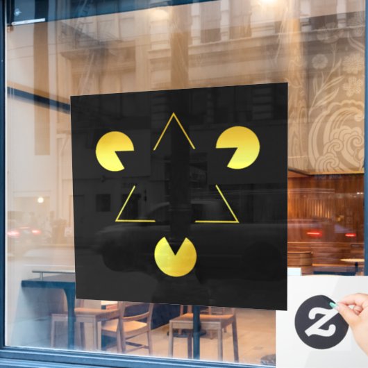 Gouden Ster illusie Ruitstickers Raamsticker (Cafe Raam)