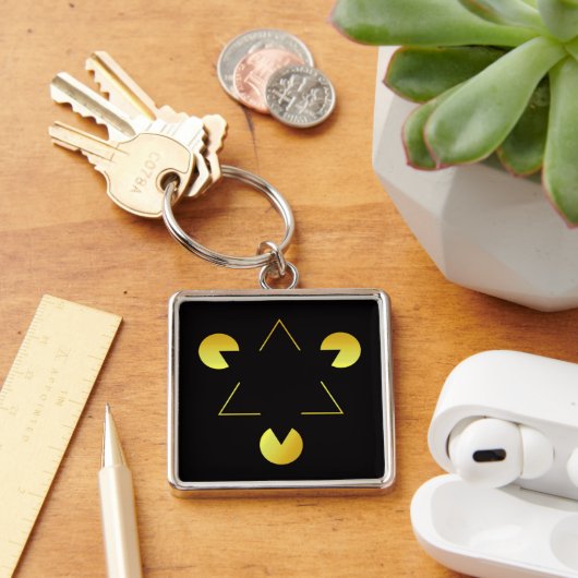 Gouden Ster-illusie Sleutelhanger (Bureau)