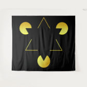 Gouden Ster illusion Tapijt Wandkleed (Voorkant (horizontaal))