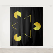 Gouden Ster illusion Tapijt Wandkleed (Voorkant)