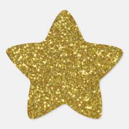 Gouden ster in Gouden Glitter Textuur Sticker