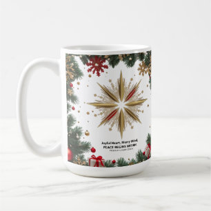 Gouden Ster Joyful Merry Mind Klassieke Mok 15 oz