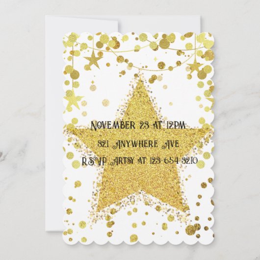 Gouden Ster Kaart (Achterkant)