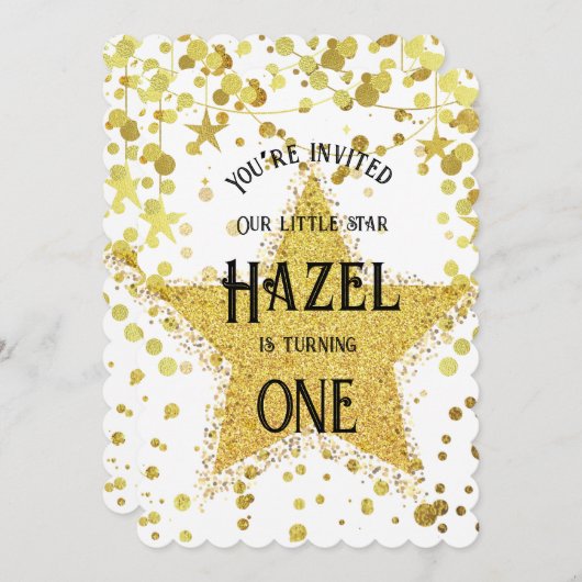 Gouden Ster Kaart (Voorkant / Achterkant)