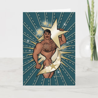 Gouden Ster Kerel Felicitatiekaart  Kaart