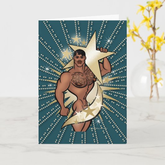 Gouden Ster Koekaart voor Hunk Kaart (Gele Bloem)