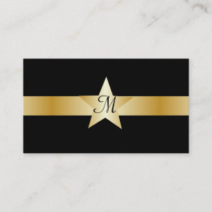 Gouden Ster Monogram Visitekaartje